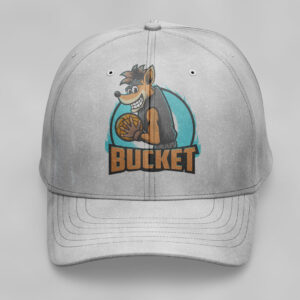 fitted hat w/bucket logo